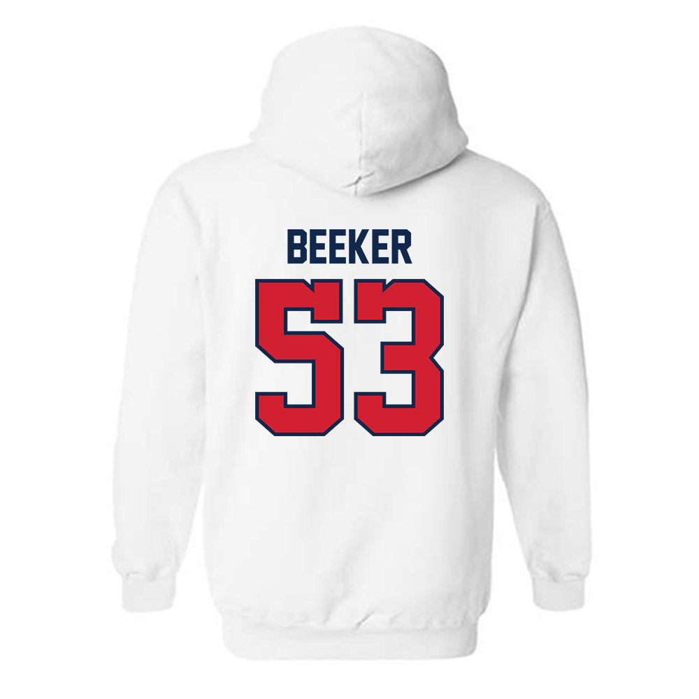 Ole Miss - NCAA Football : Ford Beeker - Replica Shersey Hooded Sweatshirt-1