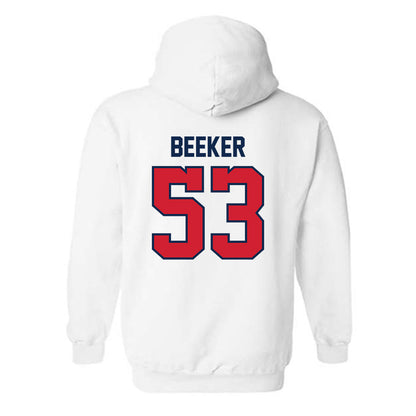 Ole Miss - NCAA Football : Ford Beeker - Replica Shersey Hooded Sweatshirt-1