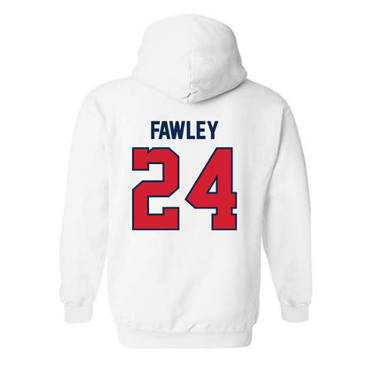 Ole Miss - NCAA Baseball : Austin Fawley - Replica Shersey Hooded Sweatshirt-1