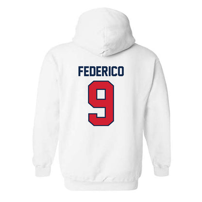 Ole Miss - NCAA Baseball : Hayden Federico - Replica Shersey Hooded Sweatshirt-1