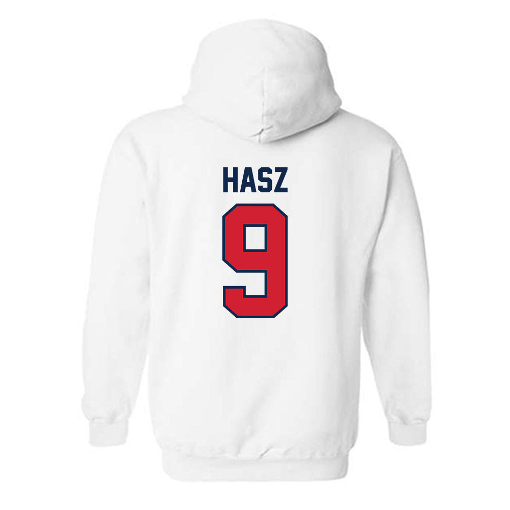 Ole Miss - NCAA Football : Luke Hasz - Replica Shersey Hooded Sweatshirt-1