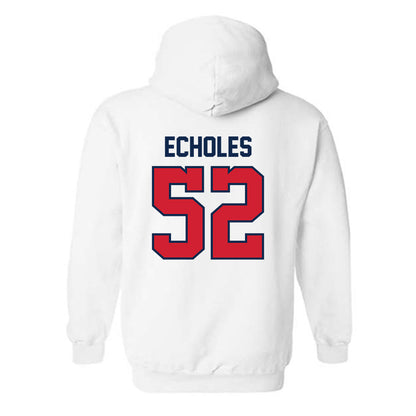 Ole Miss - NCAA Football : William Echoles - Replica Shersey Hooded Sweatshirt-1