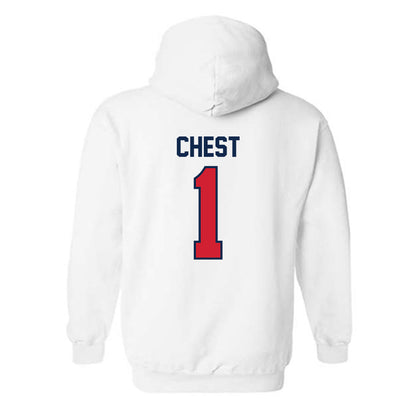 Ole Miss - NCAA Men's Basketball : Corey Chest - Replica Shersey Hooded Sweatshirt-1