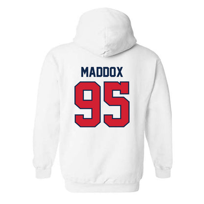 Ole Miss - NCAA Football : Andrew Maddox - Replica Shersey Hooded Sweatshirt-1