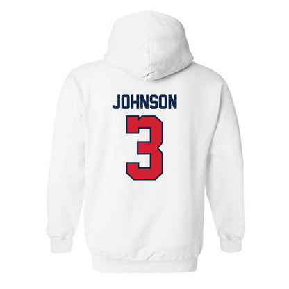 Ole Miss - NCAA Men's Basketball : Koren Johnson - Replica Shersey Hooded Sweatshirt-1