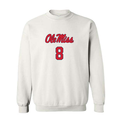Ole Miss - NCAA Baseball : Tate Sirmans - Replica Shersey Crewneck Sweatshirt-0