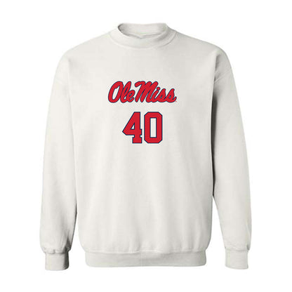 Ole Miss - NCAA Baseball : JP Robertson - Replica Shersey Crewneck Sweatshirt-0