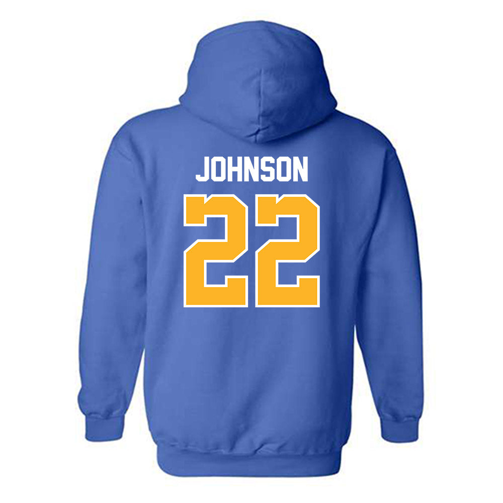 Pittsburgh - NCAA Women's Soccer : Savannah Johnson - Replica Shersey Hooded Sweatshirt-1