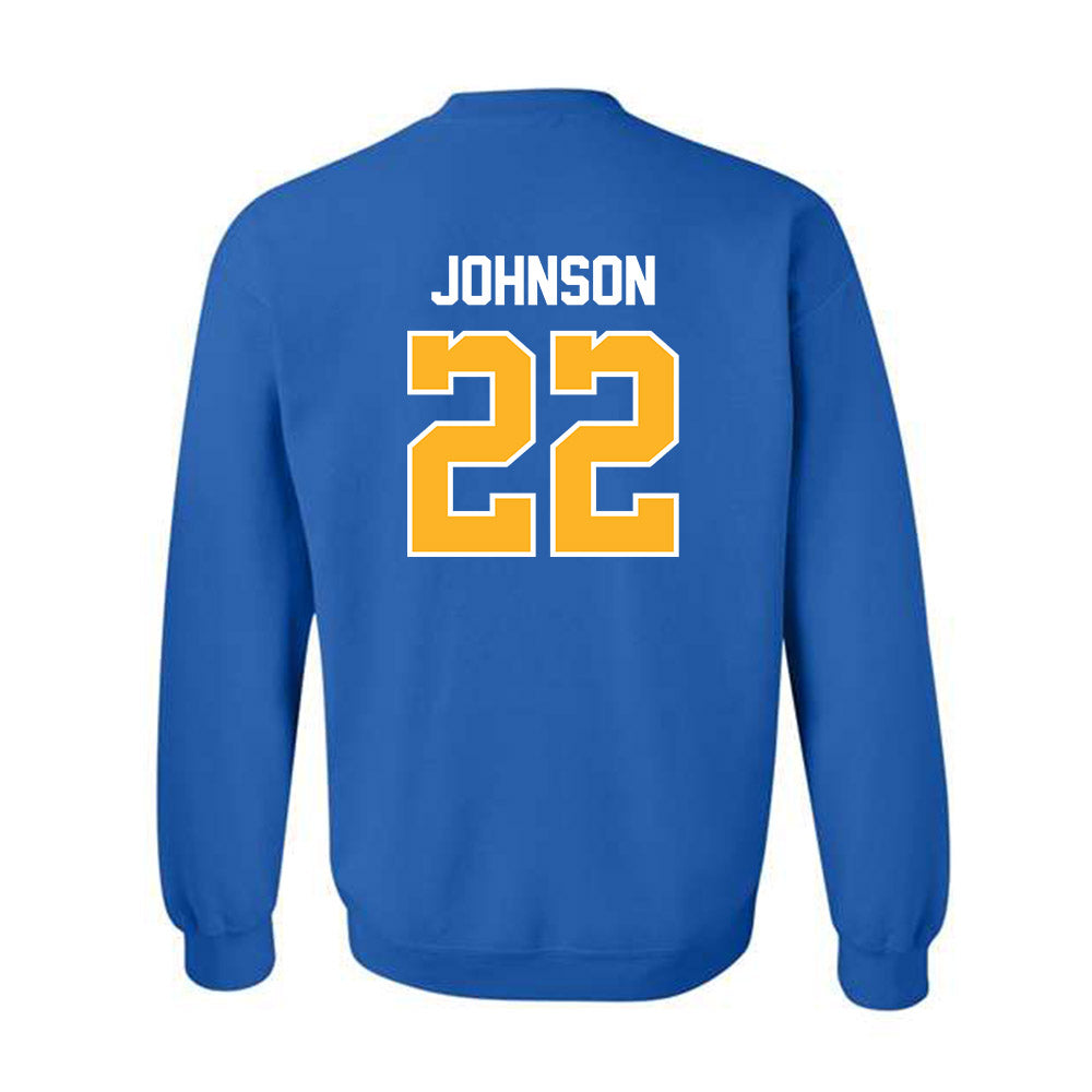 Pittsburgh - NCAA Women's Soccer : Savannah Johnson - Replica Shersey Crewneck Sweatshirt-1