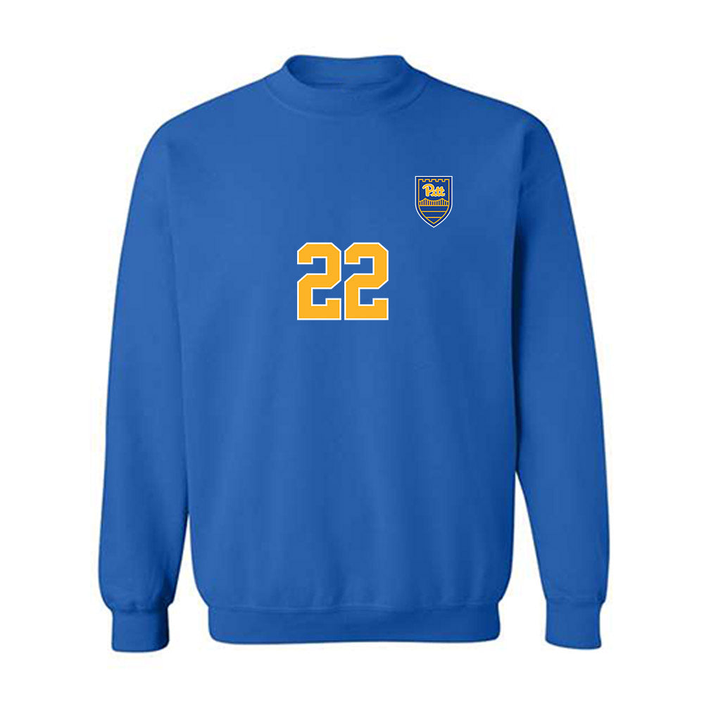 Pittsburgh - NCAA Women's Soccer : Savannah Johnson - Replica Shersey Crewneck Sweatshirt-0
