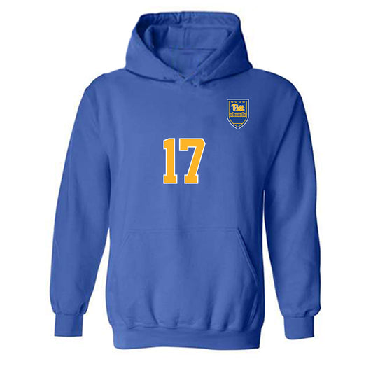 Pittsburgh - NCAA Women's Soccer : Hannah Minogue - Replica Shersey Hooded Sweatshirt-0