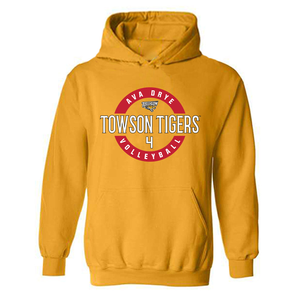 Towson - NCAA Women's Volleyball : Ava Drye - Classic Fashion Shersey Hooded Sweatshirt-0