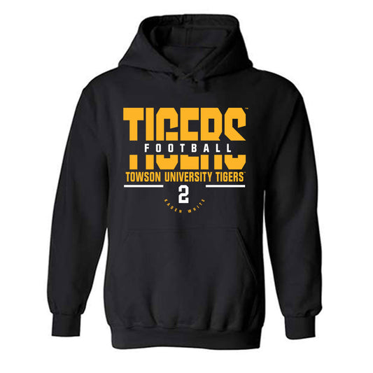 Towson - NCAA Football : Kaden White - Classic Fashion Shersey Hooded Sweatshirt-0