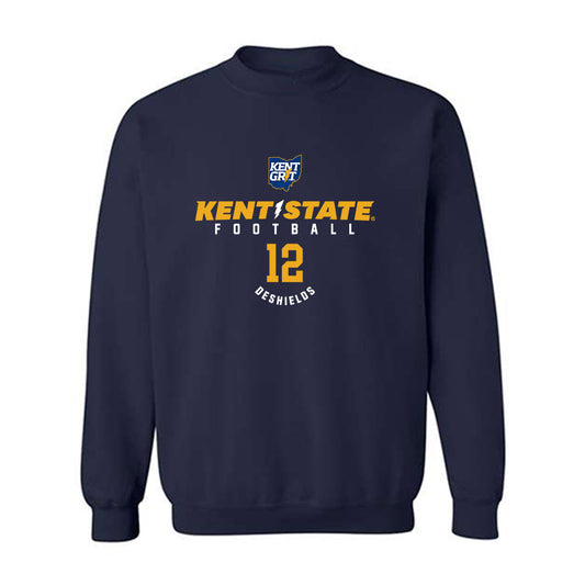 Kent State - NCAA Football : Dru DeShields - Classic Fashion Shersey Crewneck Sweatshirt-0