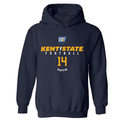 Kent State - NCAA Football : Deante Ruffin - Classic Fashion Shersey Hooded Sweatshirt-0