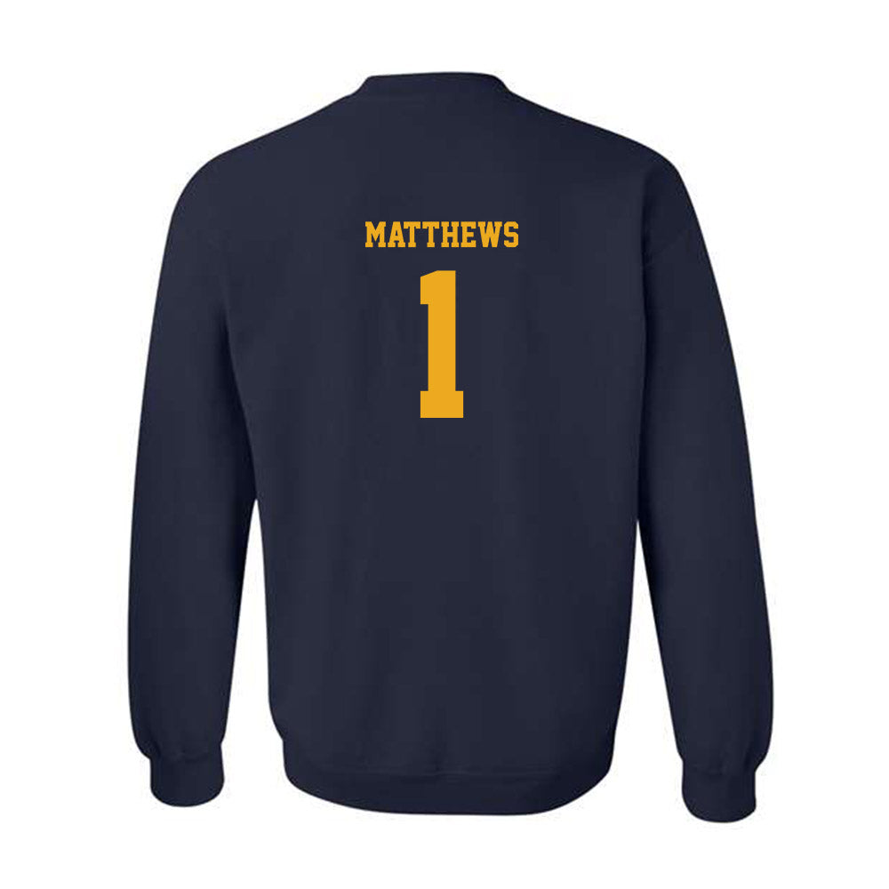 Kent State - NCAA Baseball : Luke Matthews - Fashion Shersey Crewneck Sweatshirt-1