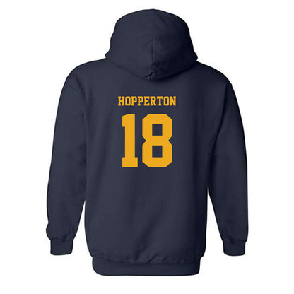 Kent State - NCAA Football : Hunter Hopperton - Fashion Shersey Hooded Sweatshirt-1