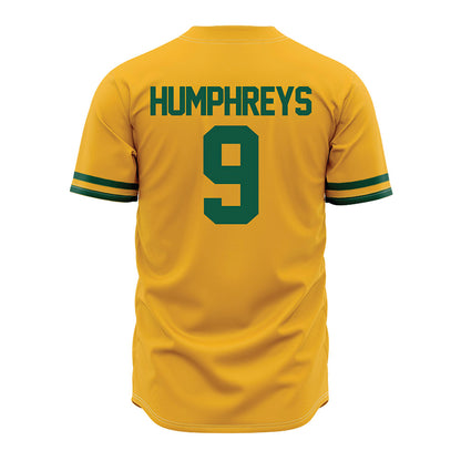 William & Mary - NCAA Baseball : Jett Humphreys - Gold Jersey-1