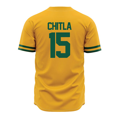 William & Mary - NCAA Baseball : Joey Chitla - Gold Jersey-1