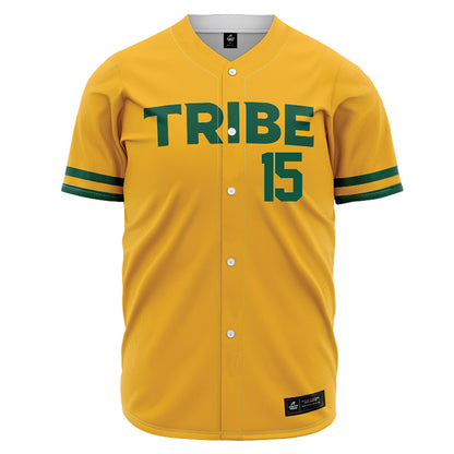 William & Mary - NCAA Baseball : Joey Chitla - Gold Jersey-0