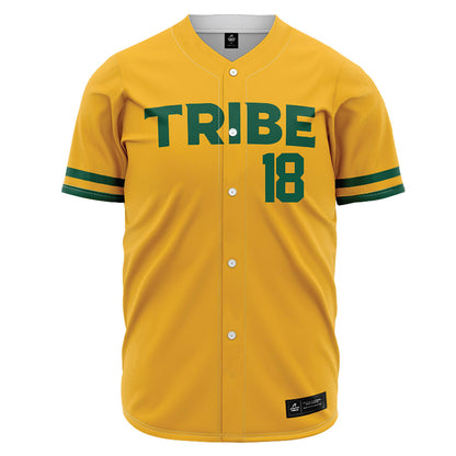 William & Mary - NCAA Baseball : Justin Summers - Gold Jersey-0