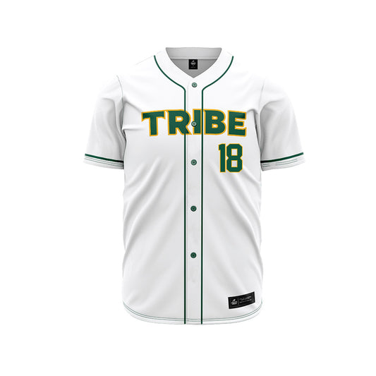 William & Mary - NCAA Baseball : Justin Summers - White Jersey-0