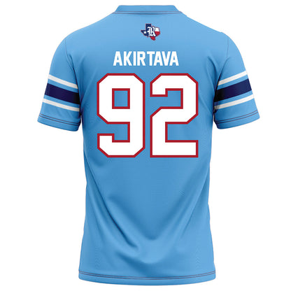 Rice - NCAA Football : Luca Akirtava - Light Blue Football Jersey-1
