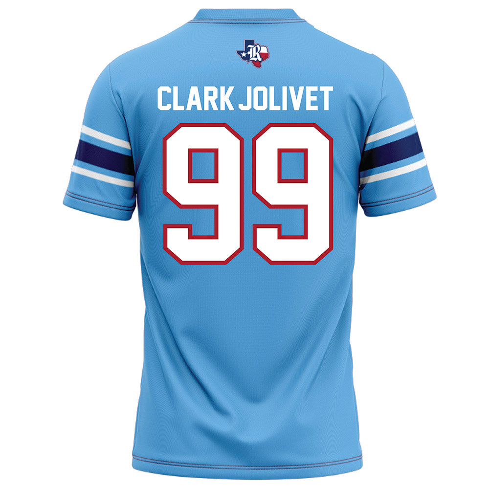 Rice - NCAA Football : Christopher Clark-Jolivet - Light Blue Football Jersey-1