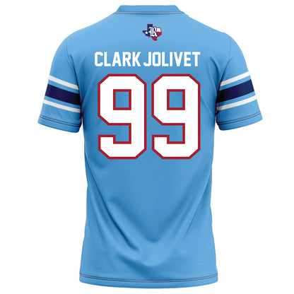 Rice - NCAA Football : Christopher Clark-Jolivet - Light Blue Football Jersey-1