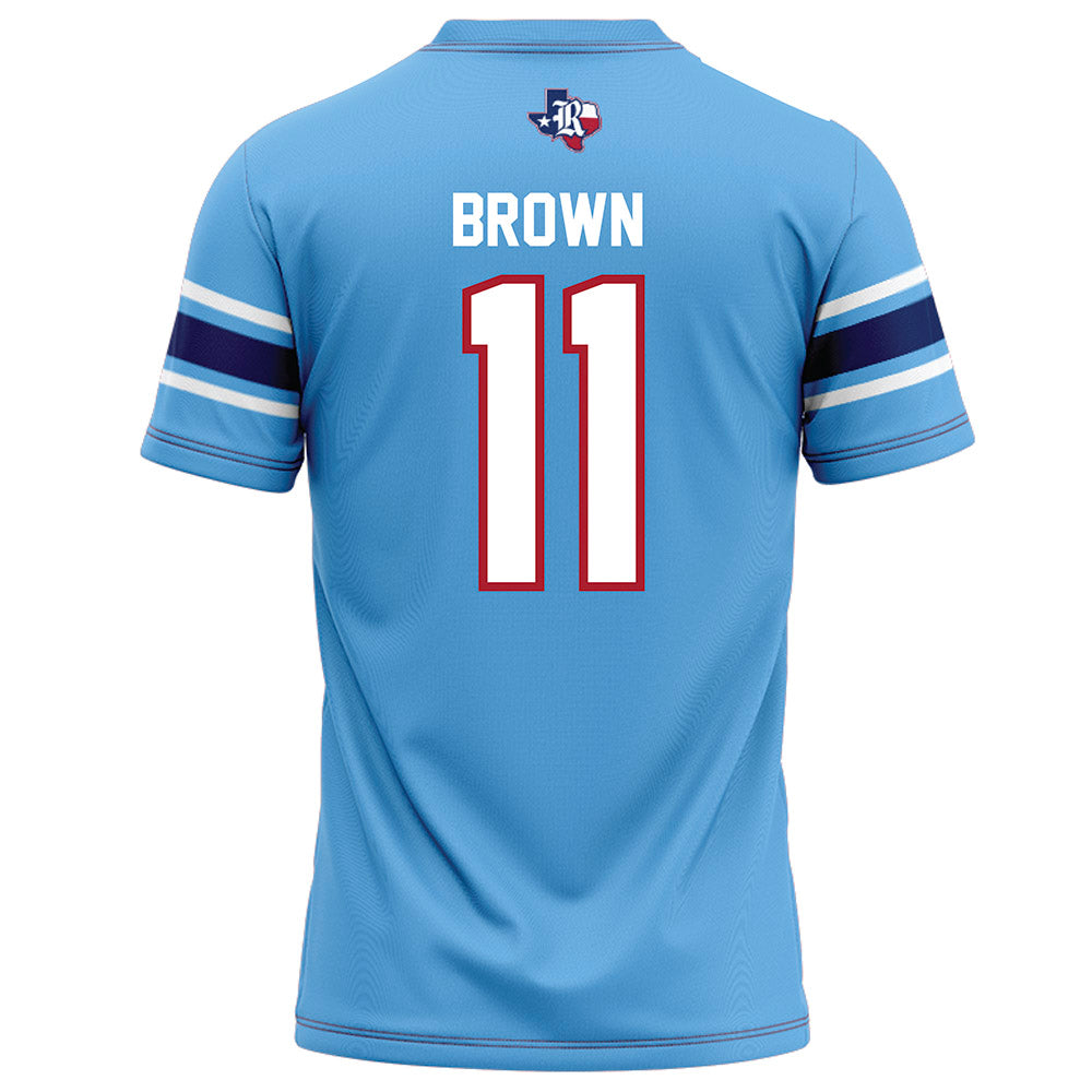 Rice - NCAA Football : Jacurri Brown - Light Blue Football Jersey-1