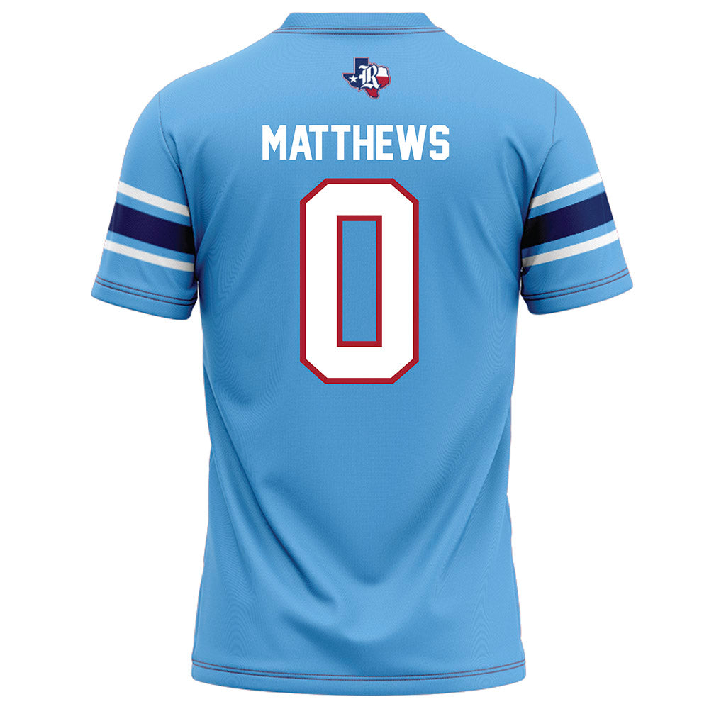 Rice - NCAA Football : Payton Matthews - Light Blue Football Jersey-1