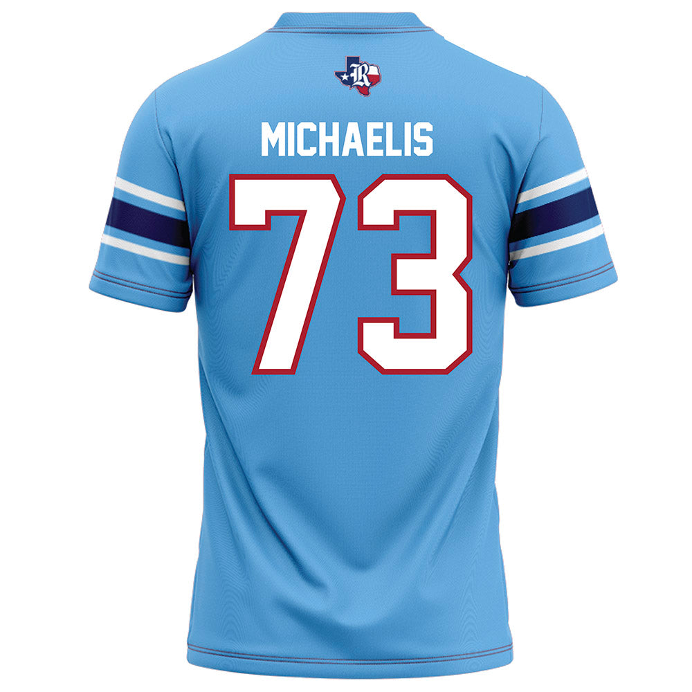 Rice - NCAA Football : Justin Michaelis - Light Blue Football Jersey-1