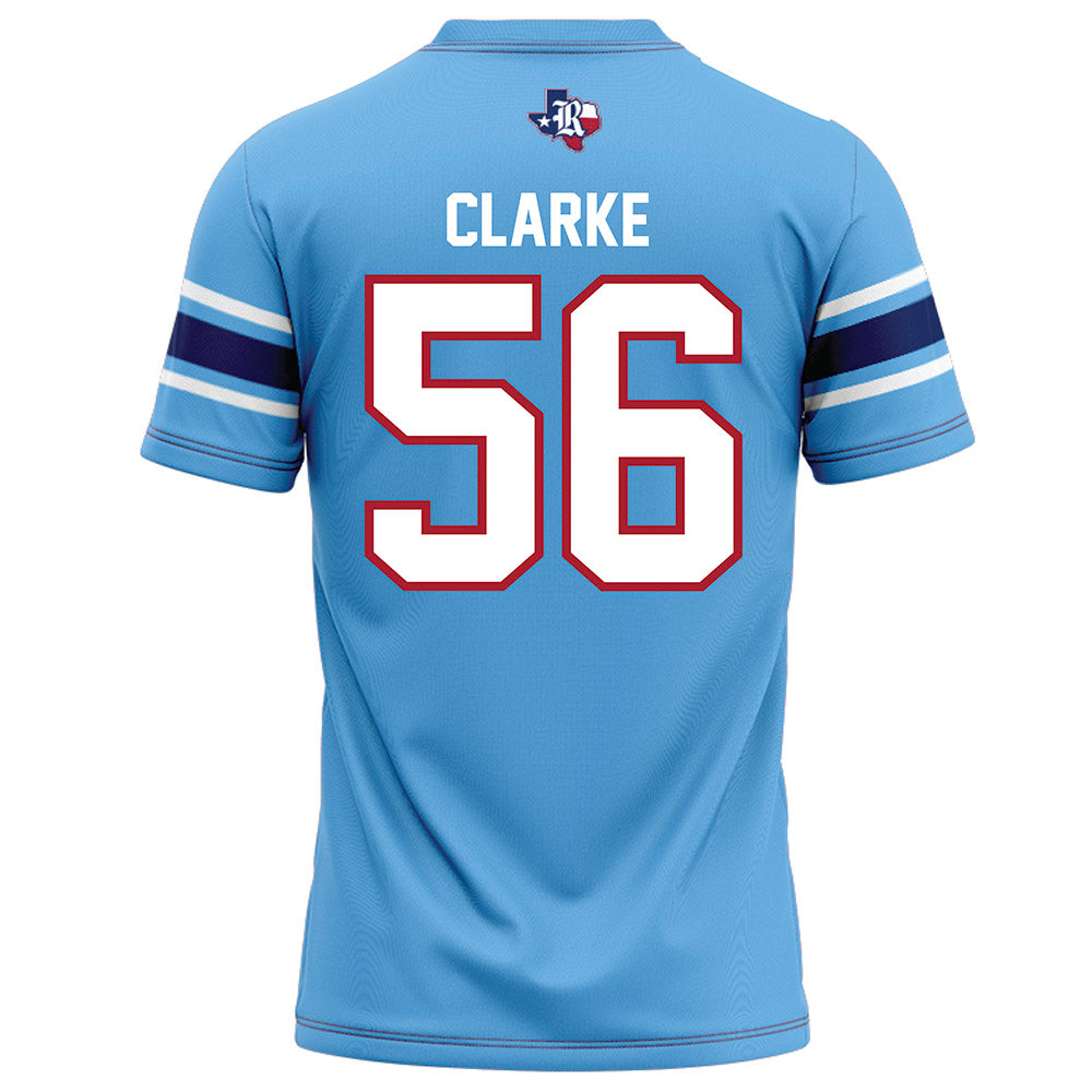 Rice - NCAA Football : Seth Clarke - Light Blue Football Jersey-1