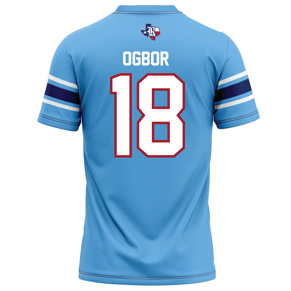 Rice - NCAA Football : Ahran Ogbor - Light Blue Football Jersey-1