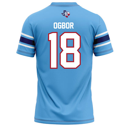 Rice - NCAA Football : Ahran Ogbor - Light Blue Football Jersey-1