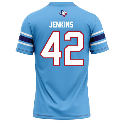 Rice - NCAA Football : DeReyon Jenkins - Light Blue Football Jersey-1