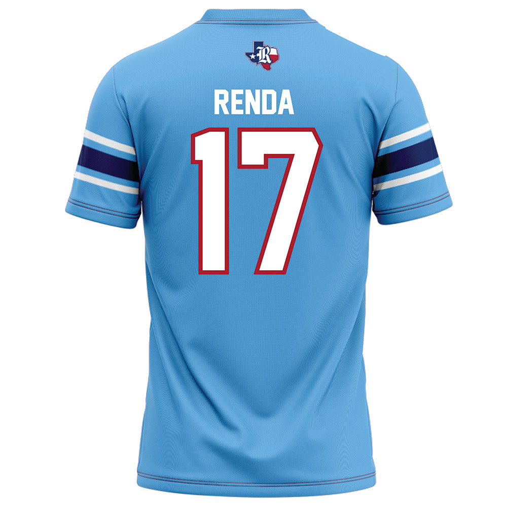 Rice - NCAA Football : Jake Renda - Light Blue Football Jersey-1