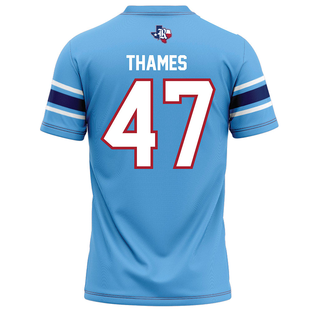 Rice - NCAA Football : Ty Thames - Light Blue Football Jersey-1