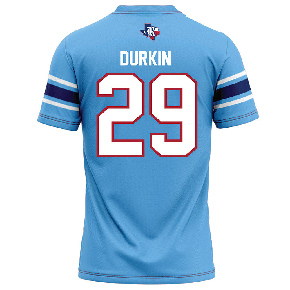 Rice - NCAA Football : Charlie Durkin - Light Blue Football Jersey-1