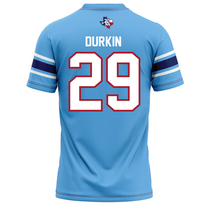 Rice - NCAA Football : Charlie Durkin - Light Blue Football Jersey-1