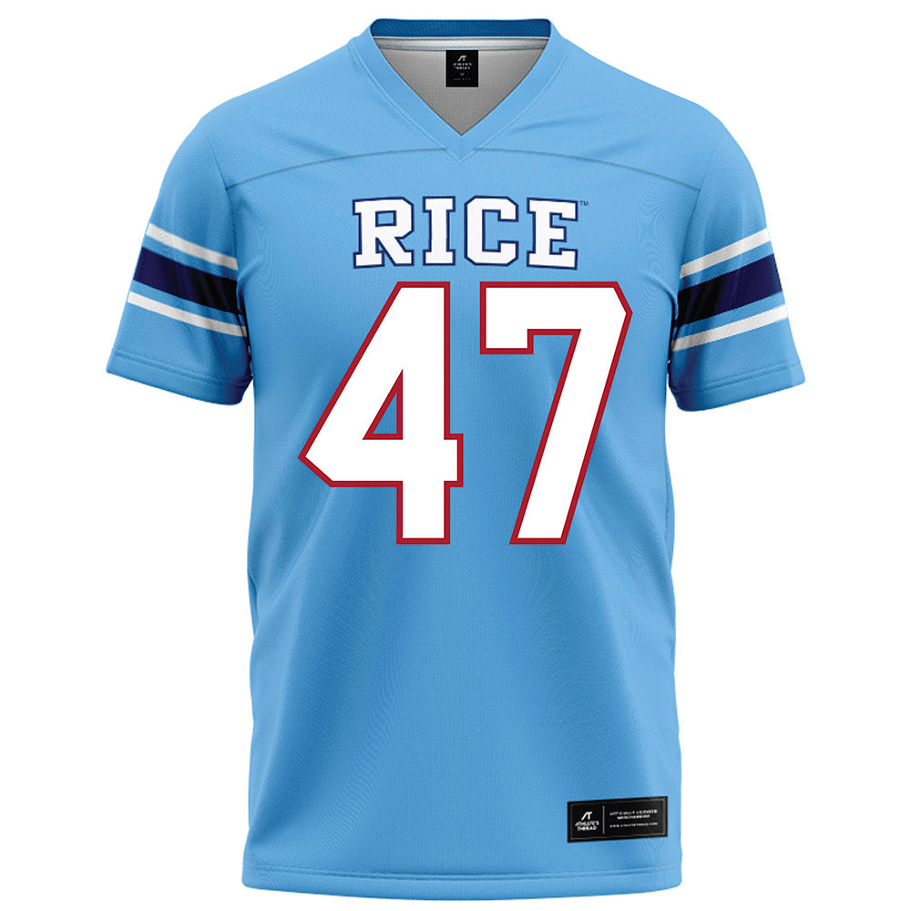 Rice - NCAA Football : Ty Thames - Light Blue Football Jersey-0