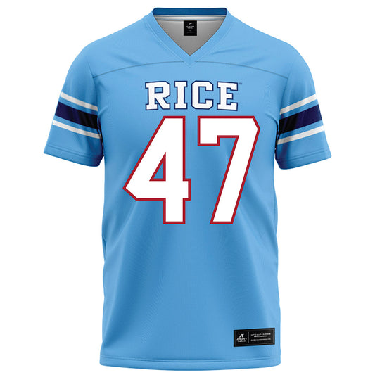 Rice - NCAA Football : Ty Thames - Light Blue Football Jersey-0