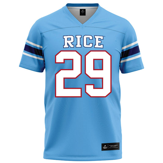Rice - NCAA Football : Daveon Hook - Light Blue Football Jersey-0