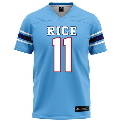 Rice - NCAA Football : Jacurri Brown - Light Blue Football Jersey-0