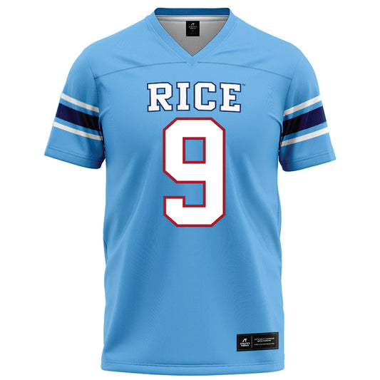 Rice - NCAA Football : Preston Zinter - Light Blue Football Jersey-0
