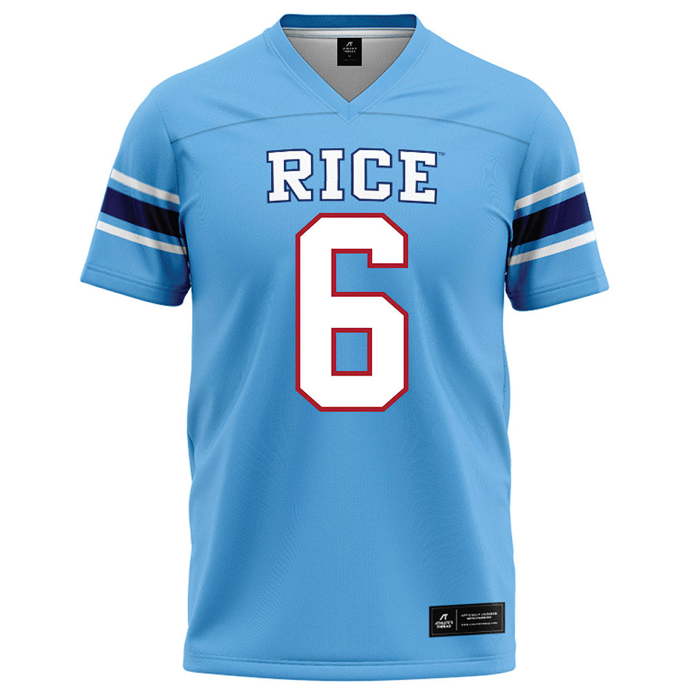 Rice - NCAA Football : Ben Grice - Light Blue Football Jersey-0
