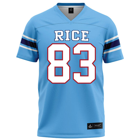 Rice - NCAA Football : Jackson Ranucci - Light Blue Football Jersey-0