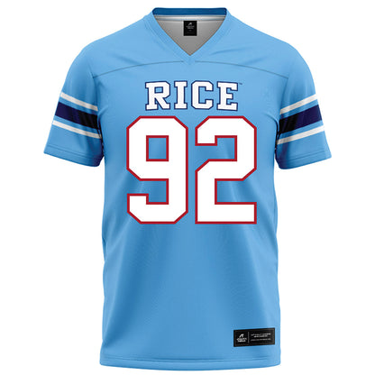 Rice - NCAA Football : Luca Akirtava - Light Blue Football Jersey-0
