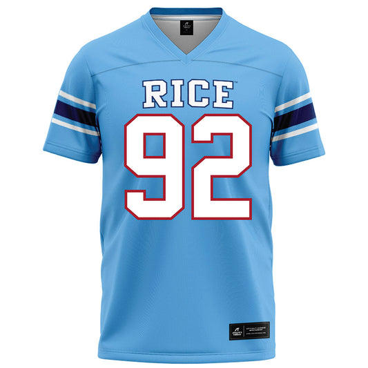 Rice - NCAA Football : Luca Akirtava - Light Blue Football Jersey-0