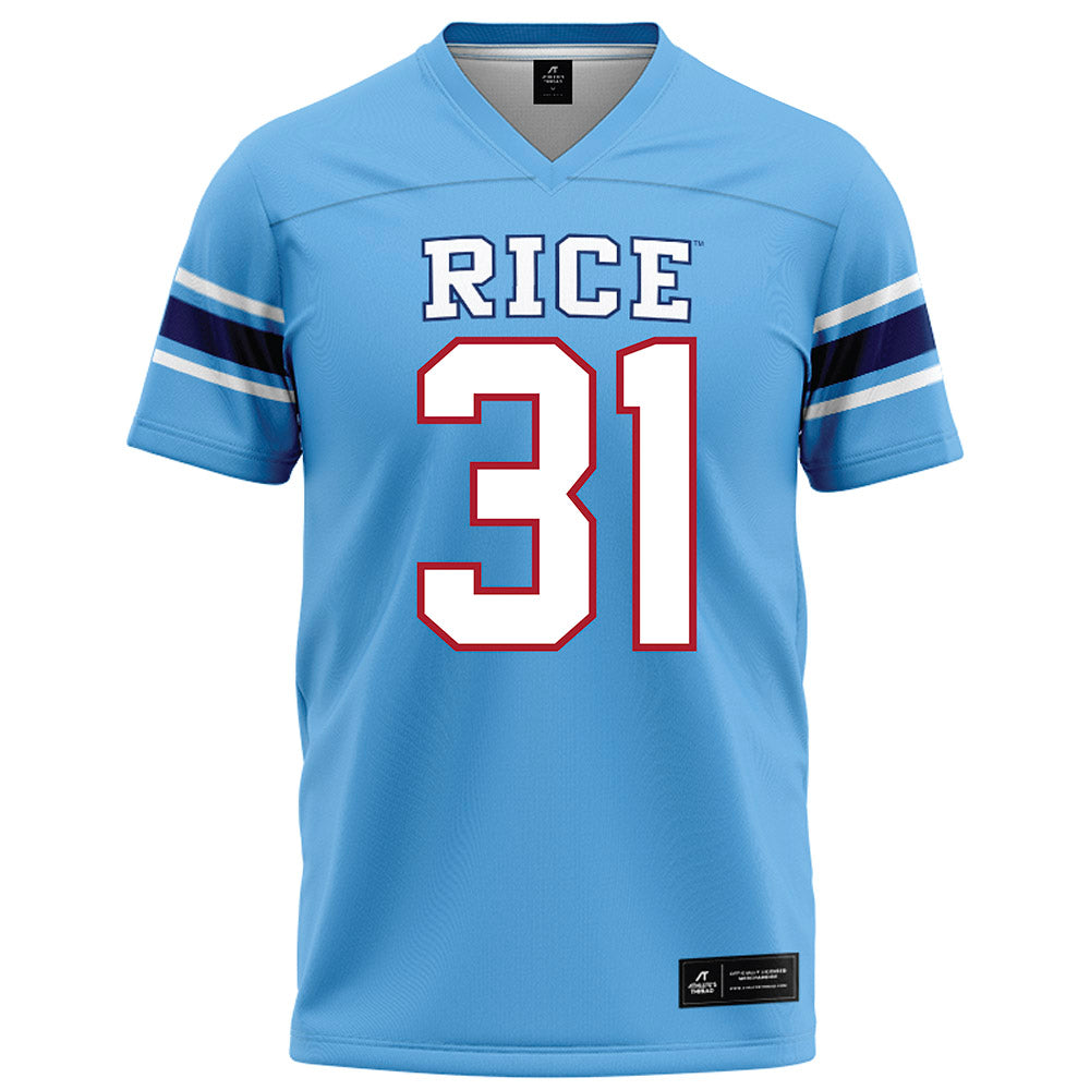 Rice - NCAA Football : Micah Barnett - Light Blue Football Jersey-0